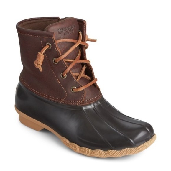 Sperry Shoes - Sperry Leather Saltwater Duck Boot, brown and‎ black, size 11